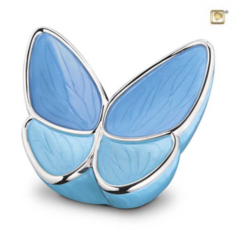 Butterfly urn groot blauw