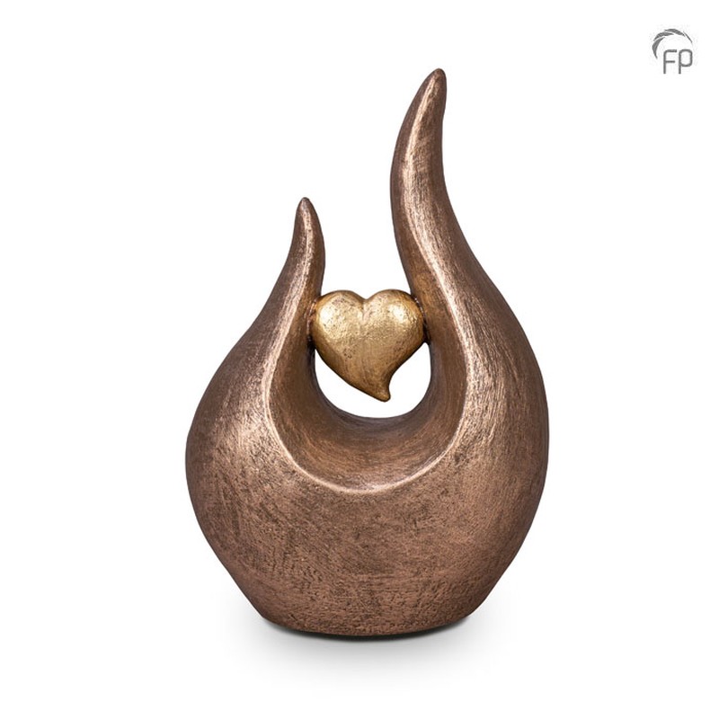 Keramische kunst urn Fuego hart