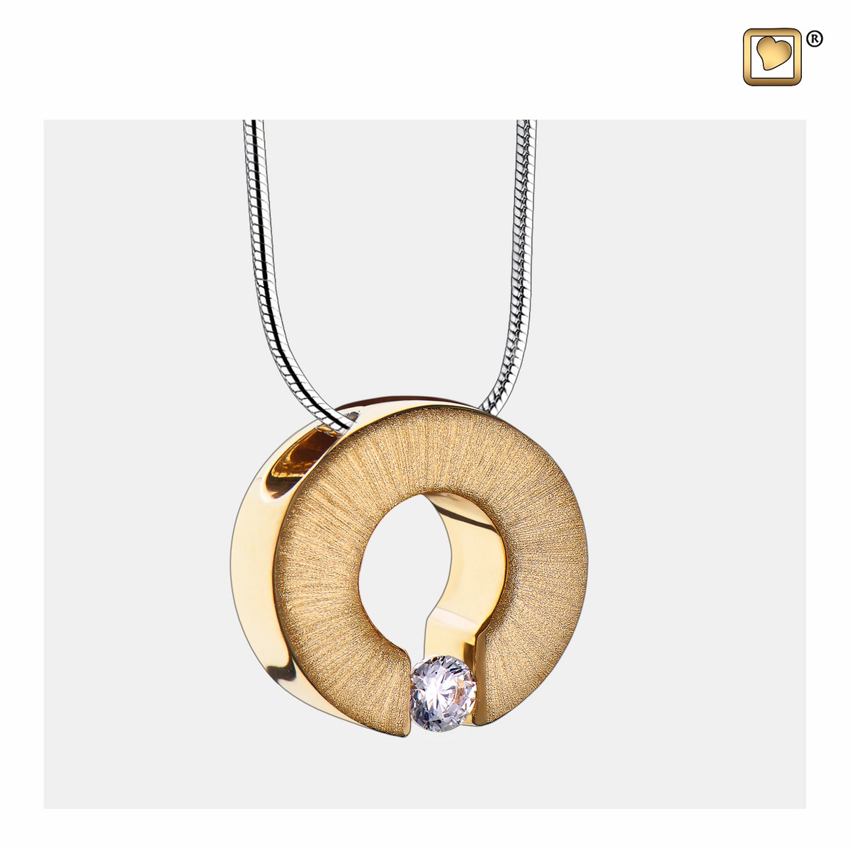 Omega Ashes Pendant Pol&Bru Gold Vermeil with Zirconia