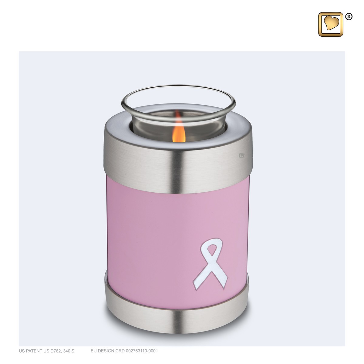 Awareness Tealight urn Pink&Bru Pewter